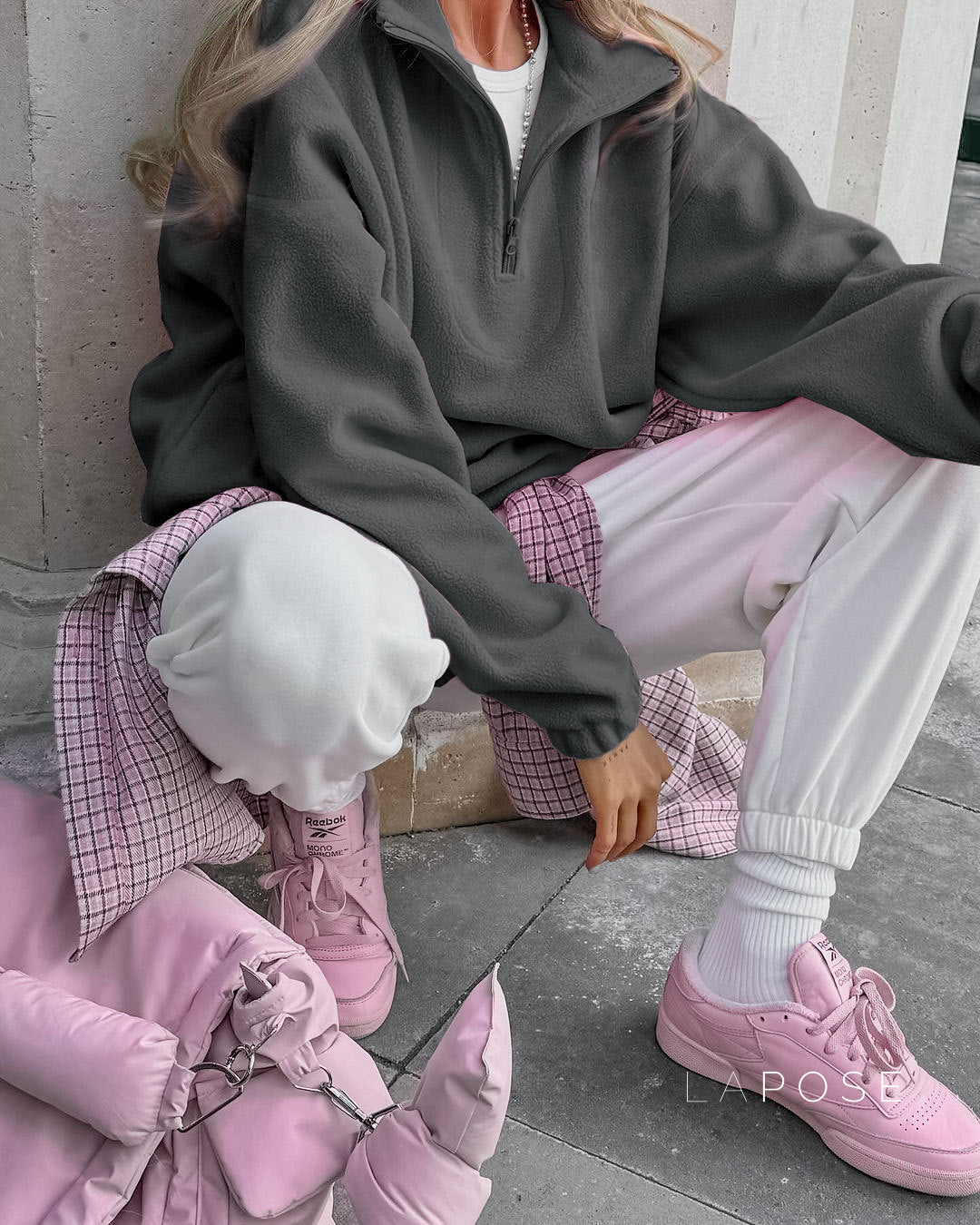 Talya Long Sleeve Polo Sweatshirt [BOTOZPQK]