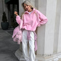 Talya Long Sleeve Polo Sweatshirt [PZF7QFJT]