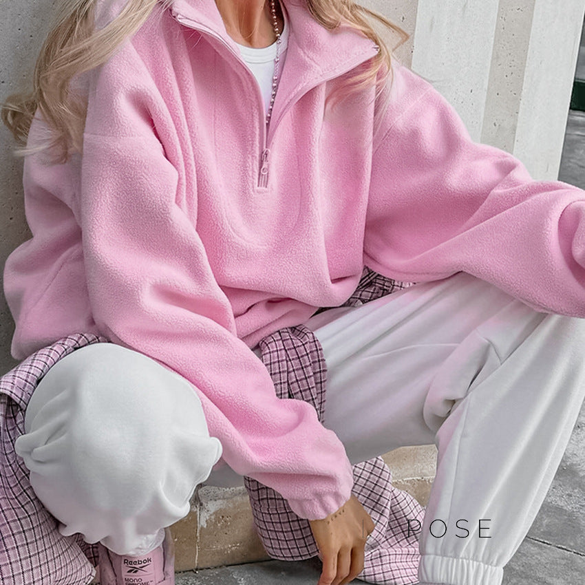 Talya Long Sleeve Polo Sweatshirt [6V4HYLDU]