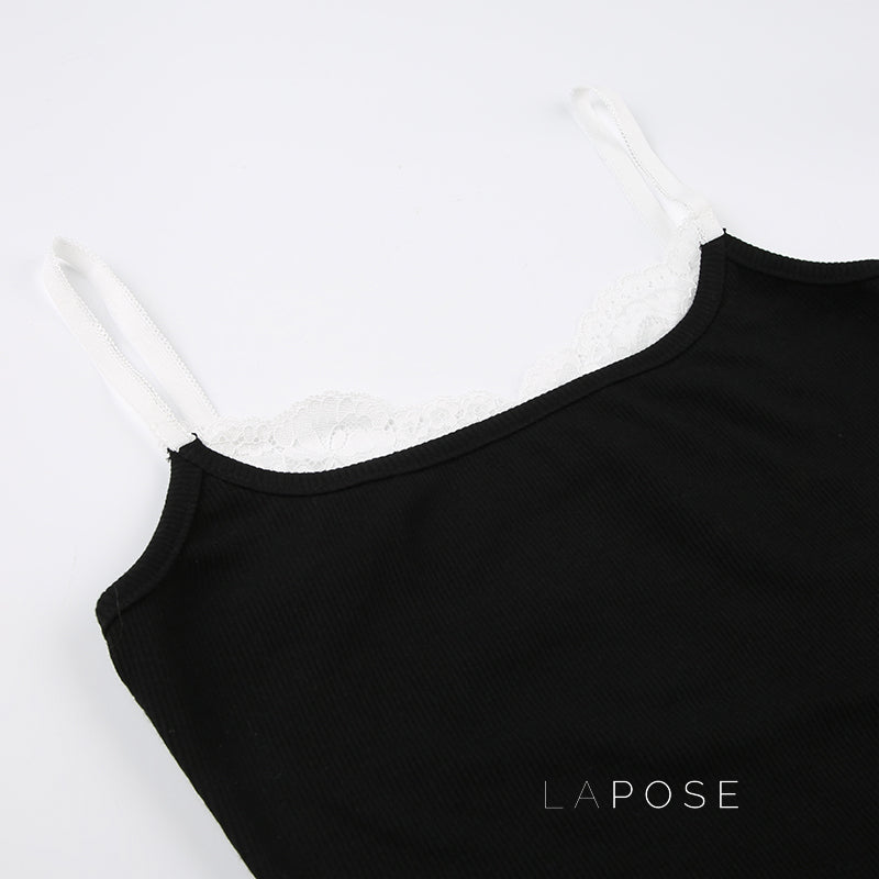 Talynn Black Lace Camisole [M8I9UO27]