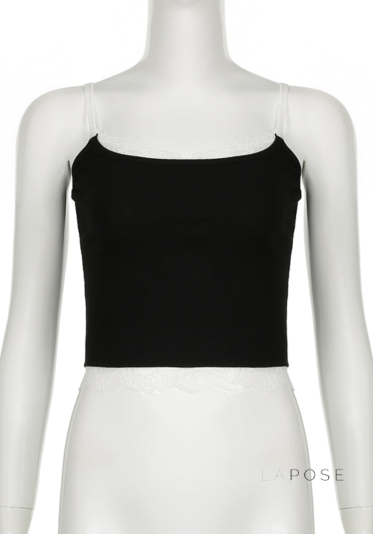 Talynn Black Lace Camisole [N88QR06N]
