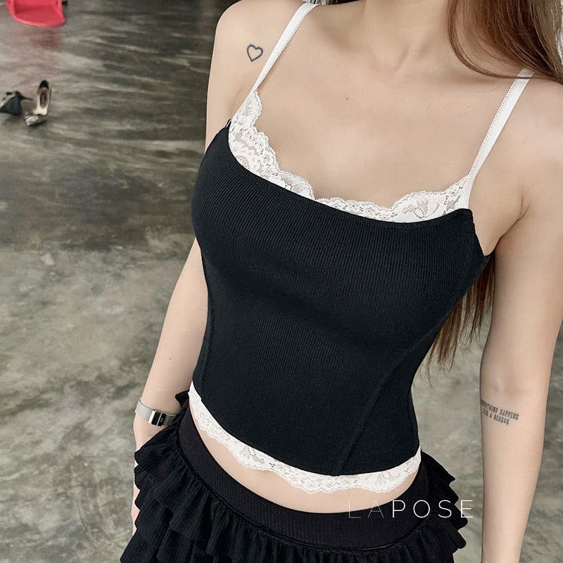Talynn Black Lace Camisole [55492NU0]
