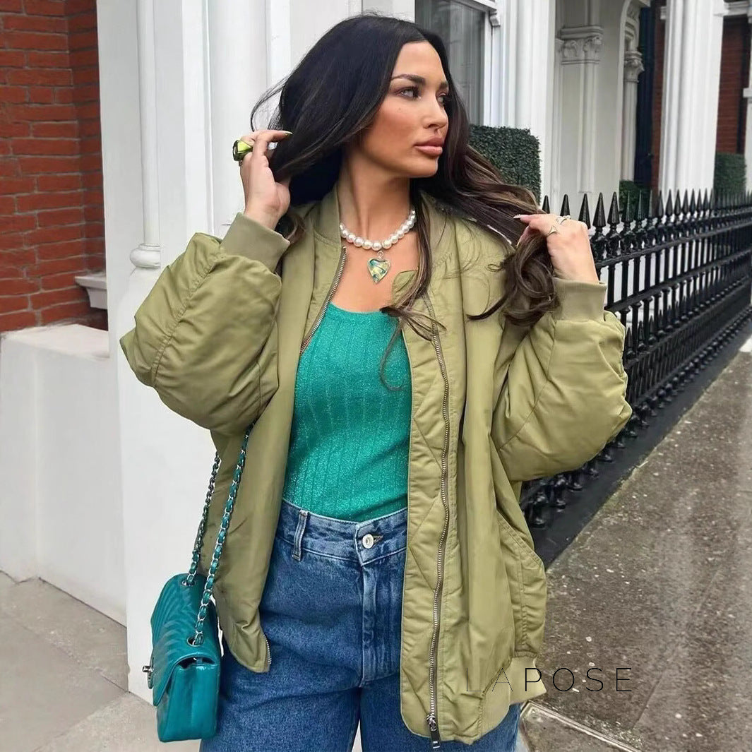 Tamiyah Olive Bomber Jacket [0N2OET4O]
