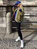 Tamiyah Olive Bomber Jacket [XENG6I0W]