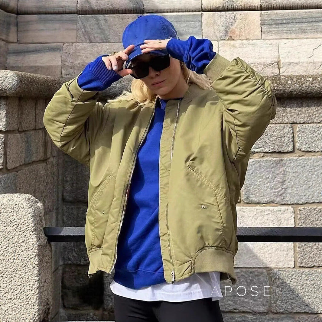 Tamiyah Olive Bomber Jacket [9ZZ3VDD3]