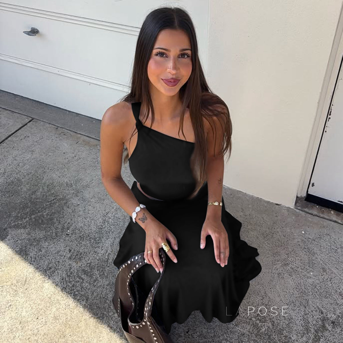 Taryn Ribbed Twist Skirt Set