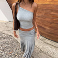 Tatum One-Shoulder Mini Skirt Set