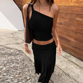 Tatum One-Shoulder Mini Skirt Set