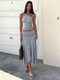 Tatum One-Shoulder Mini Skirt Set