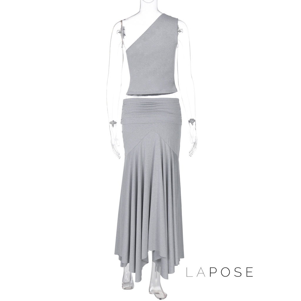 Tatum One-Shoulder Mini Skirt Set