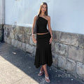 Tatum One-Shoulder Mini Skirt Set
