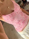 Tayler Floral Sequin Backless Top [50CV50CX]