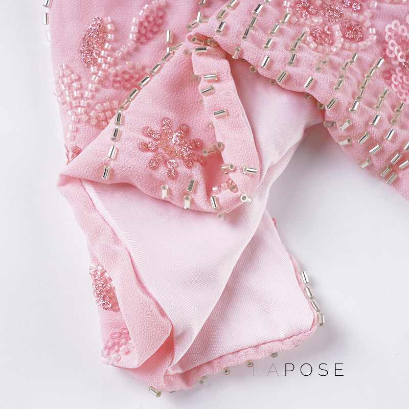 Tayler Floral Sequin Backless Top [HYAFS1VG]