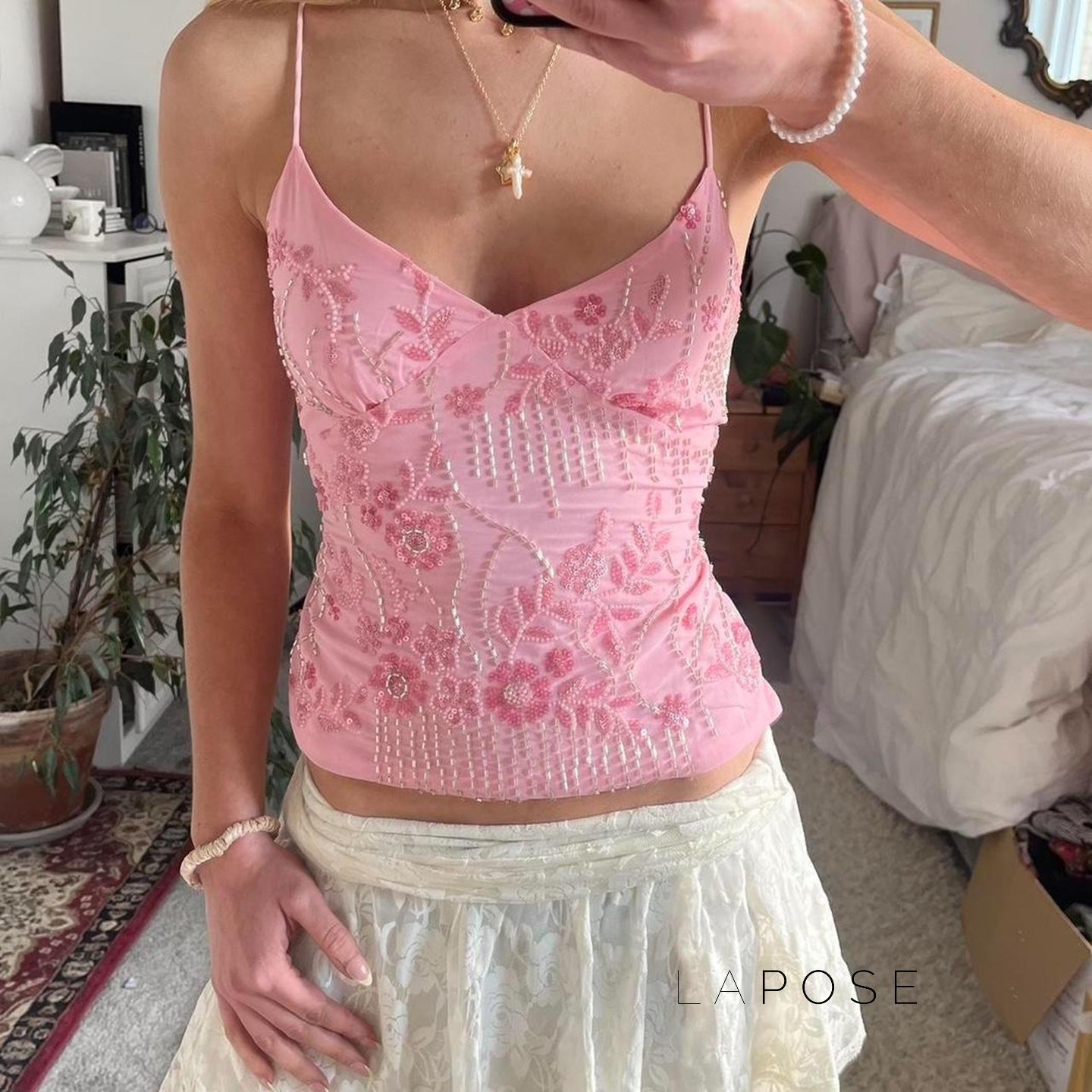 Tayler Floral Sequin Backless Top [ONLZVNIF]