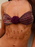 LaPose Teagan Rosette Chain Top