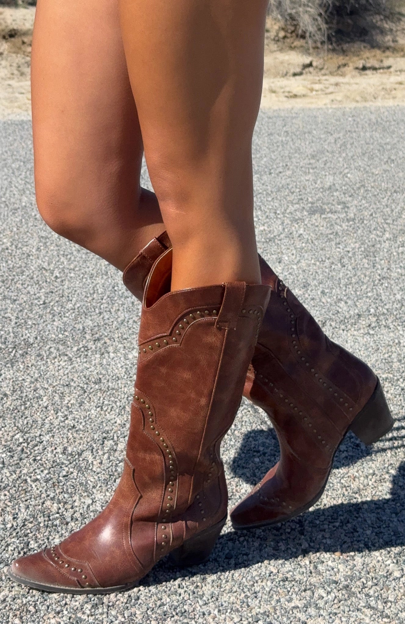 LaPose Tehila Studded Vintage Western Boots