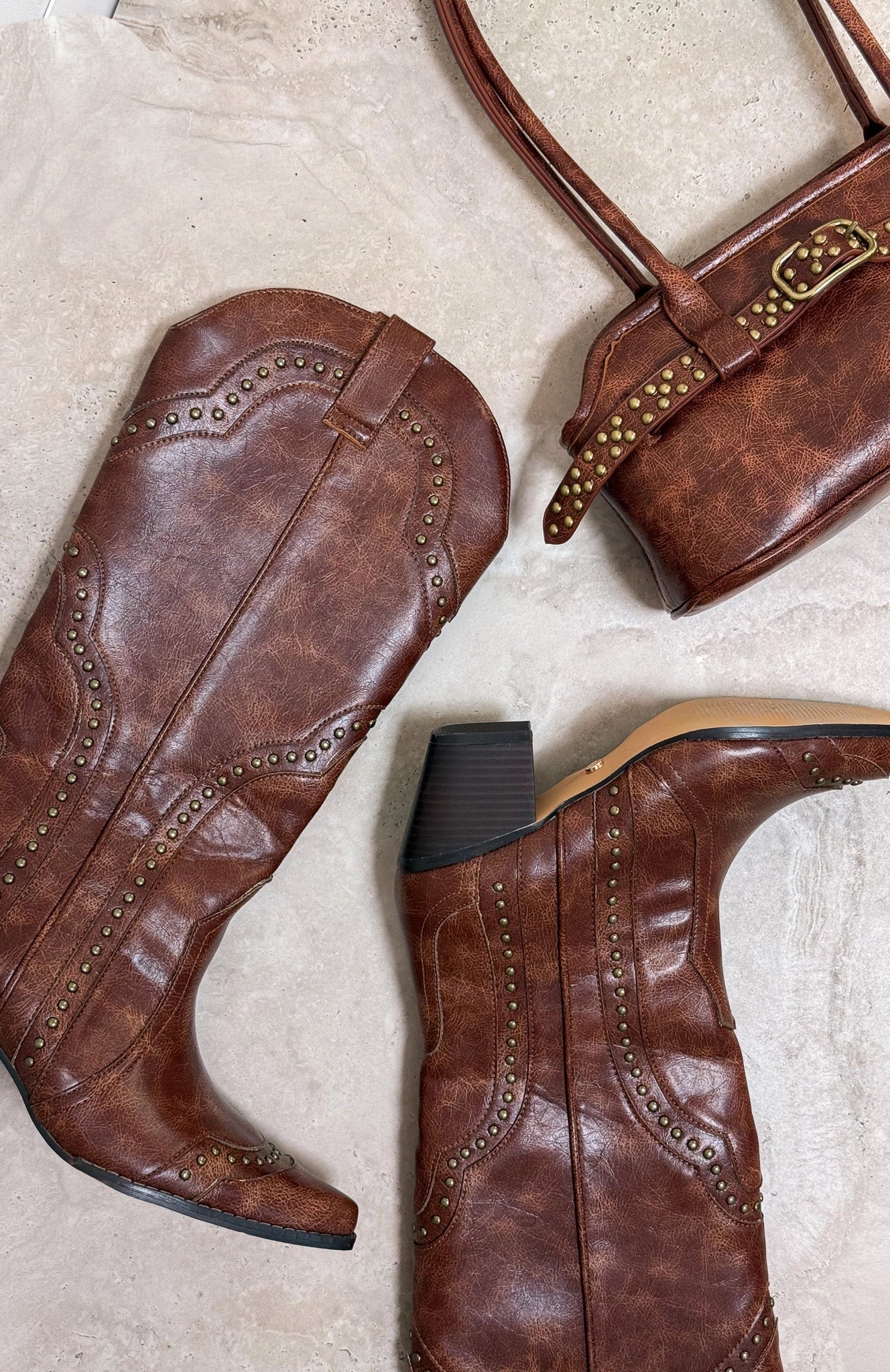 LaPose Tehila Studded Vintage Western Boots