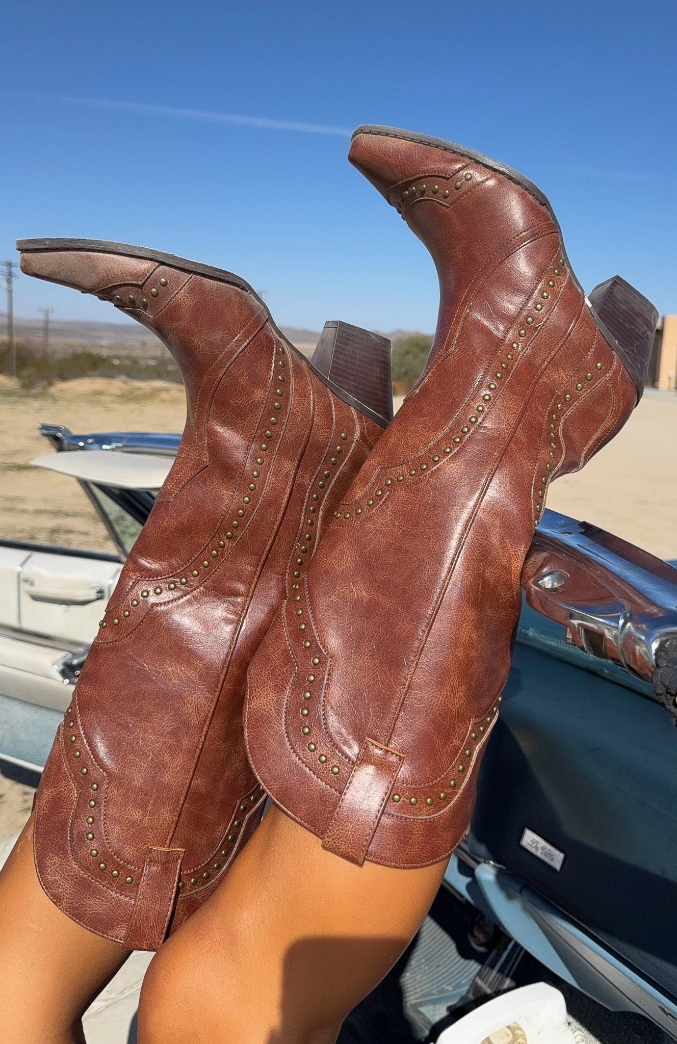 LaPose Tehila Studded Vintage Western Boots