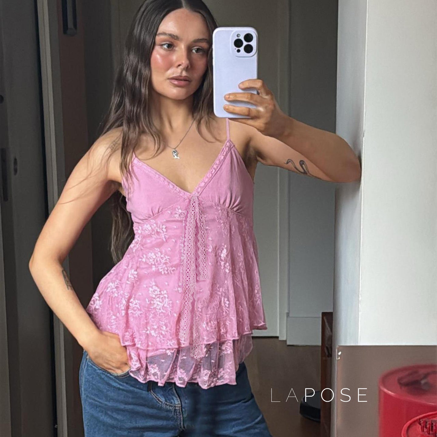 Tensley Lace V-Neck Camisole [RFIR9FTT]