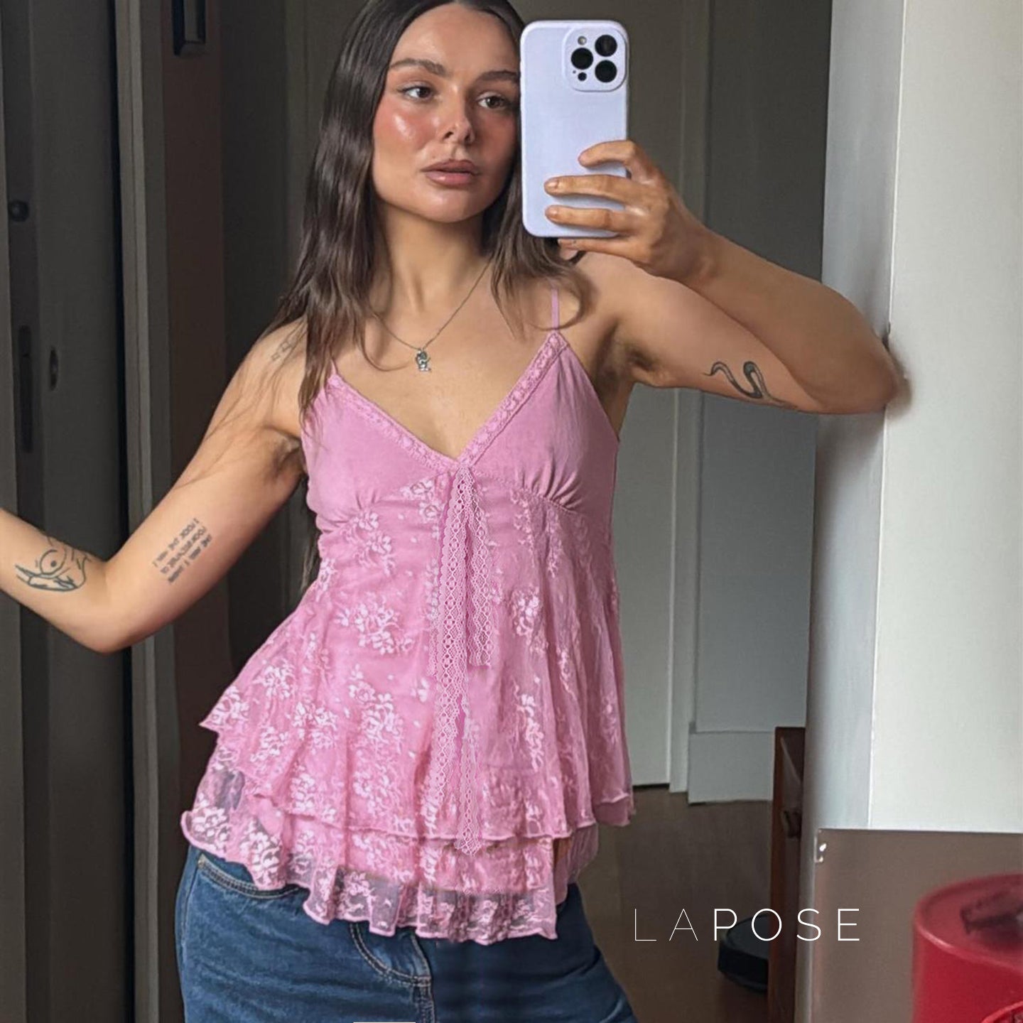 Tensley Lace V-Neck Camisole [KGZGNLE3]