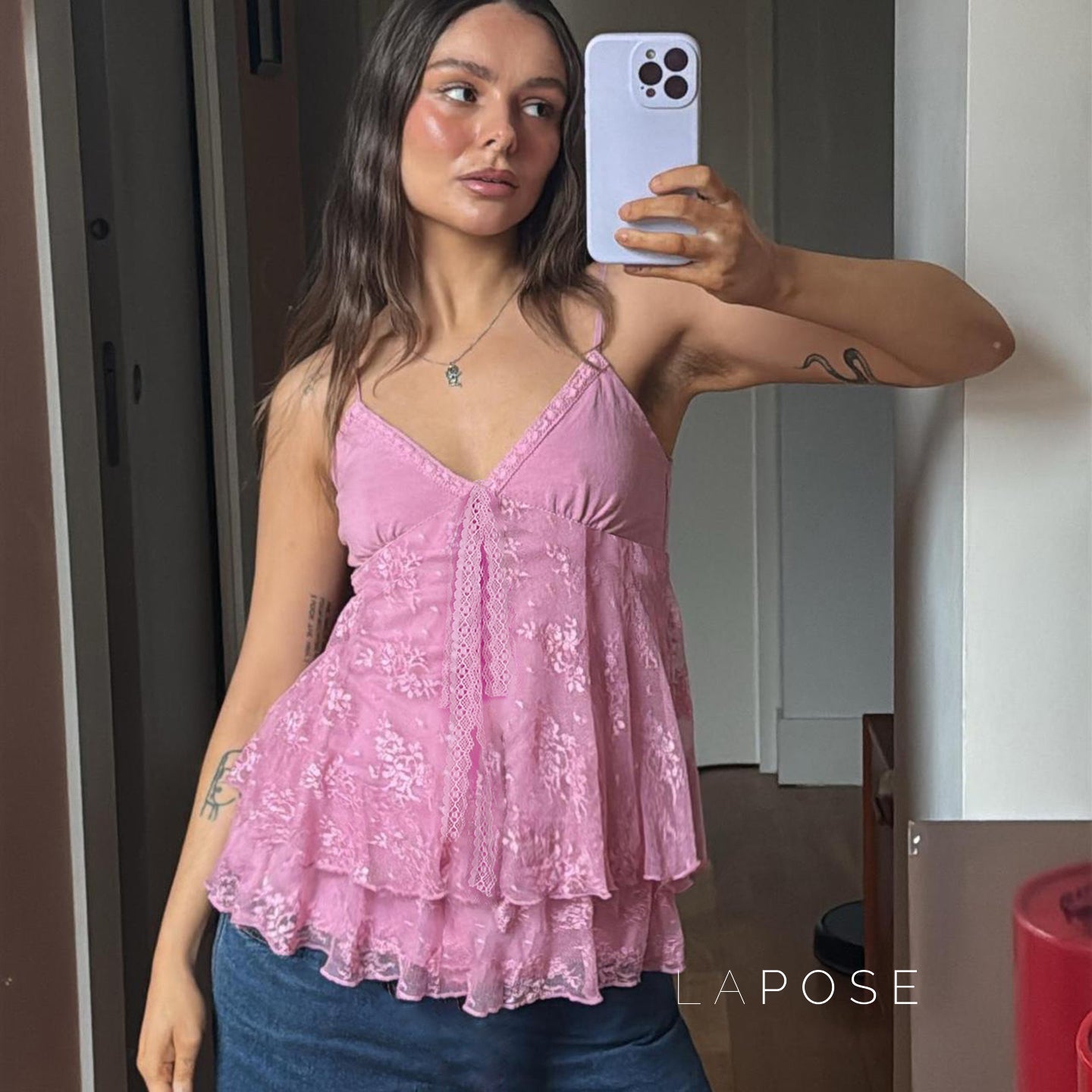 Tensley Lace V-Neck Camisole [YN7B15UM]