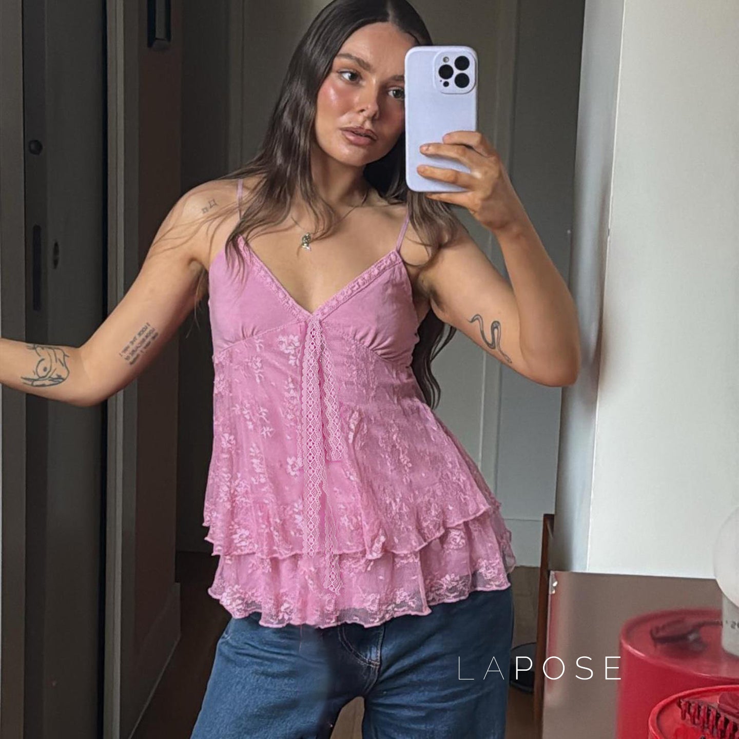 Tensley Lace V-Neck Camisole [886FETZP]
