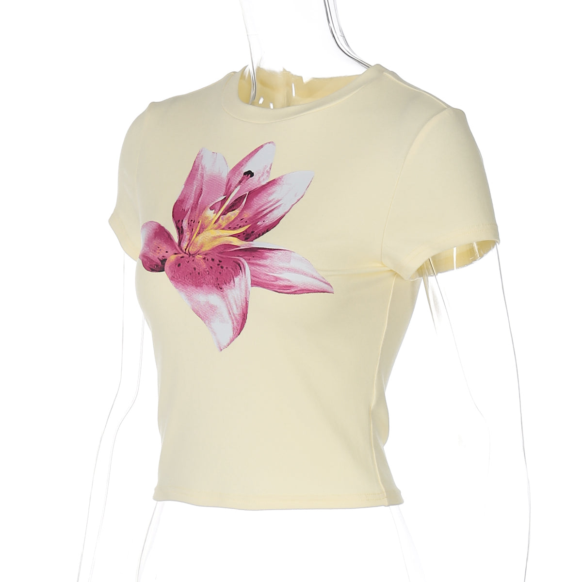 Thalia Lily Print Crop Top