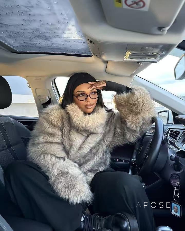 Thea Plush Faux Fur Jacket [KZY7H3OA]