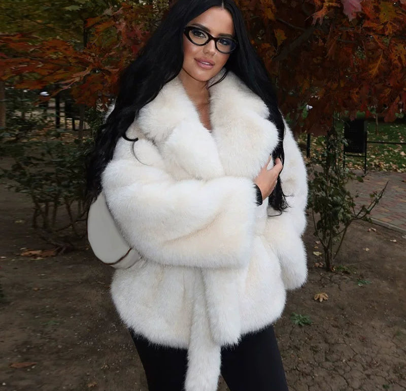 LaPose - Thora Plush Faux Fur Jacket