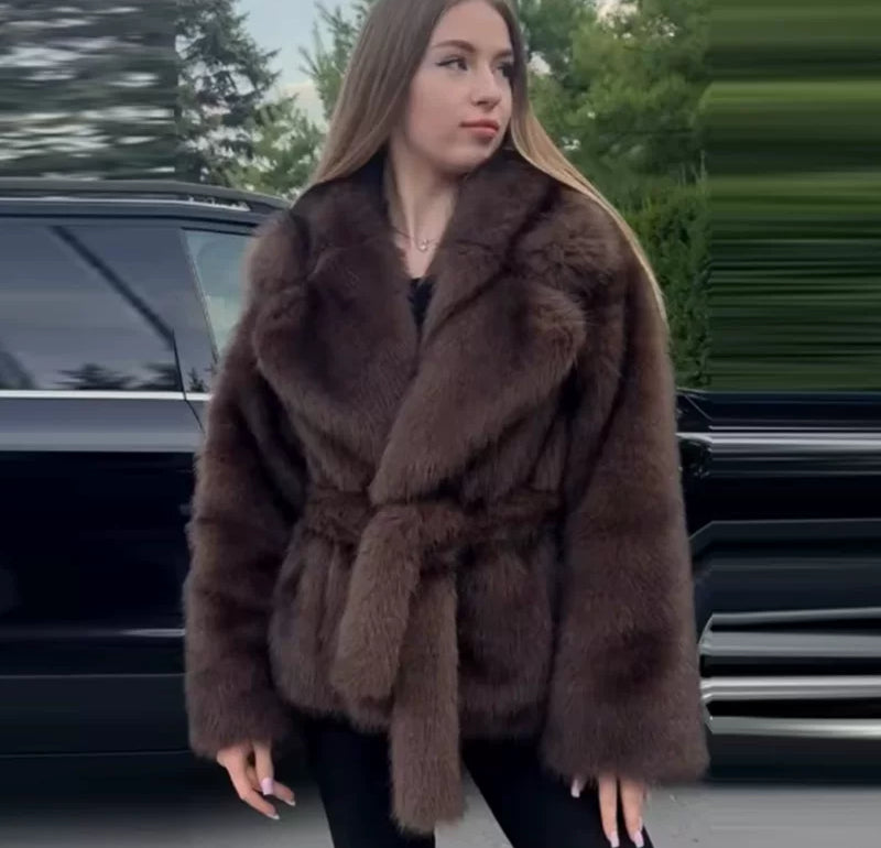LaPose - Thora Plush Faux Fur Jacket