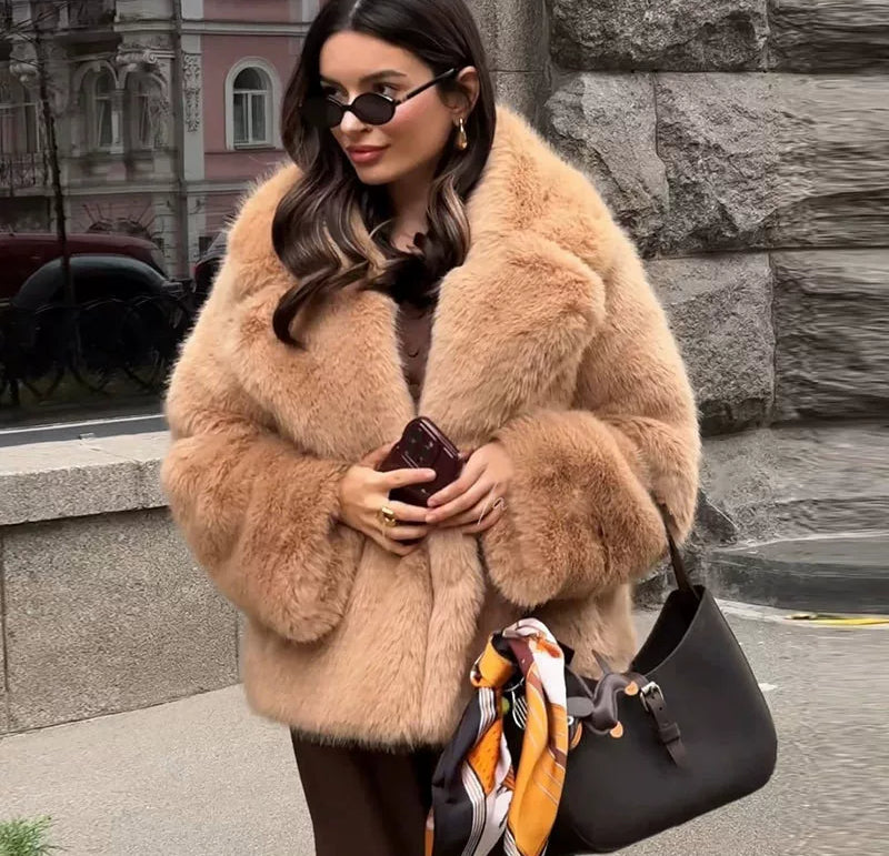 LaPose - Thora Plush Faux Fur Jacket