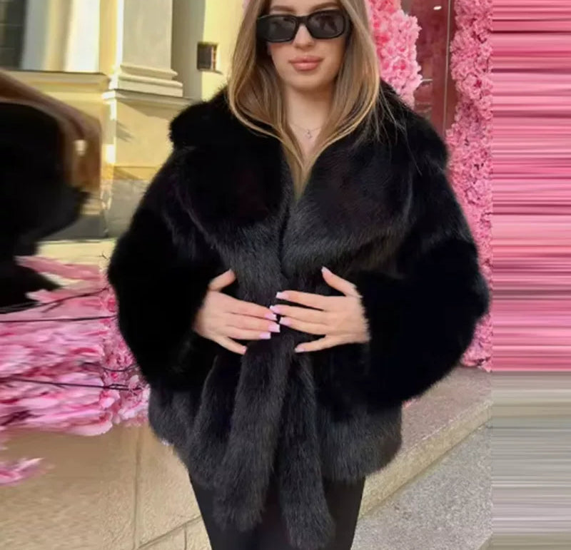 LaPose - Thora Plush Faux Fur Jacket