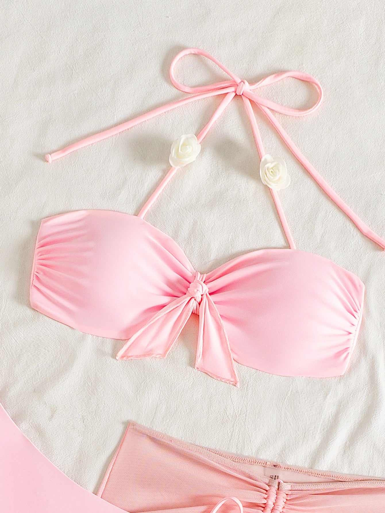 Three-Piece Halter Bikini & Skirt Set [21PV1WA1]