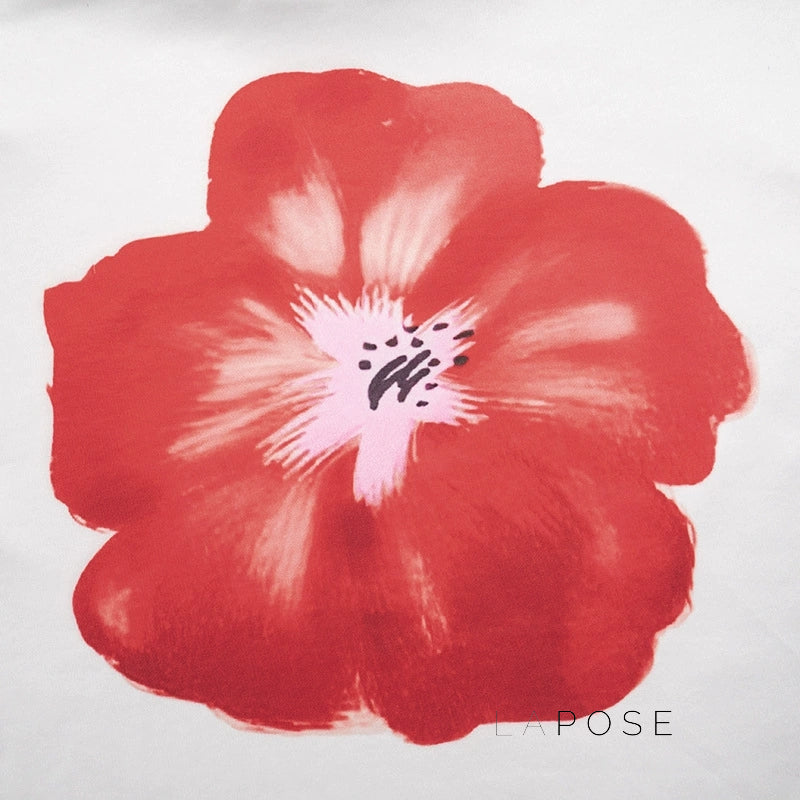 Tiara Red Floral Crop Top