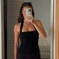 Tilly Halter Lace Crop Top [J9G3YAWQ]