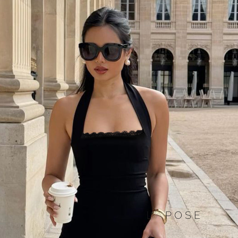 Tilly Halter Lace Crop Top [OQUTEM35]