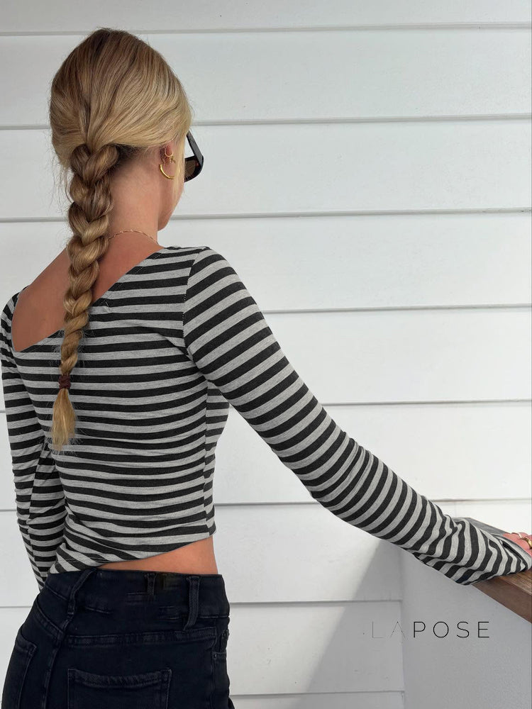 Tinleigh Striped One Shoulder Top [N6CVUNTY]