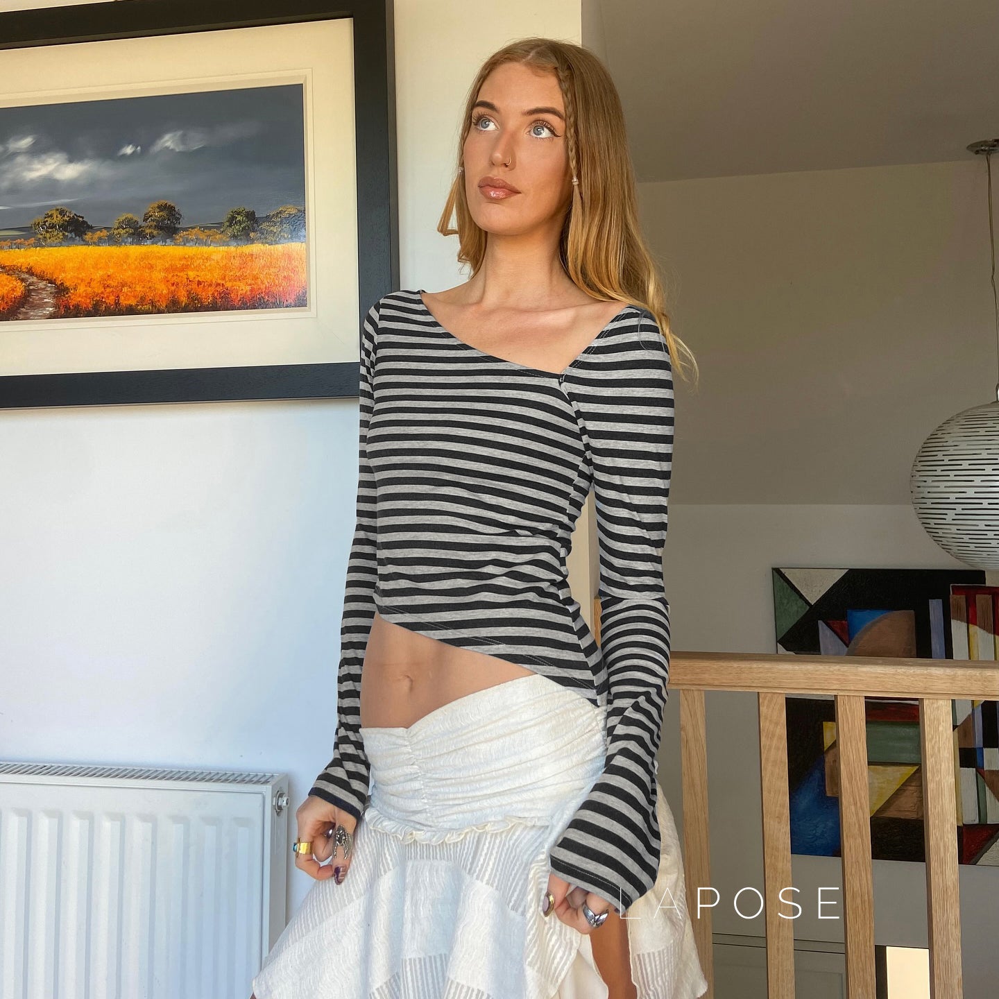 Tinleigh Striped One Shoulder Top [G2VK3S7I]