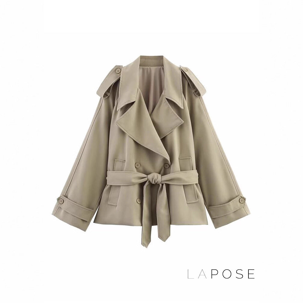 Tommie Cropped Tie-Waist Jacket [Y3BEO06Z]