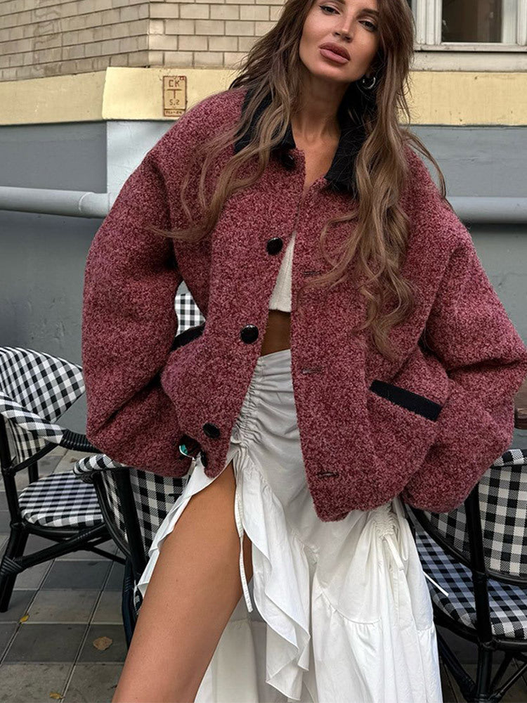 Toni Contrast Collar Jacket [FDGI1K5M]