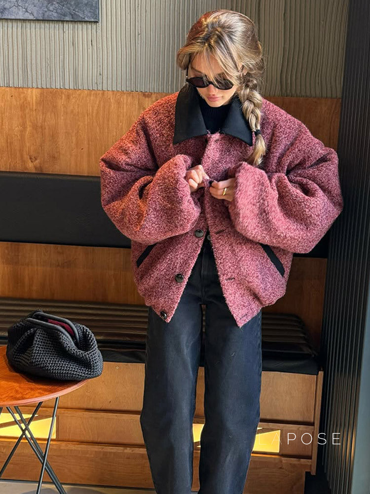 Toni Contrast Collar Jacket [I9DE82VR]