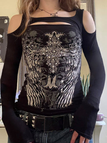 Tory Gothic Print Top [NNULKGAG]