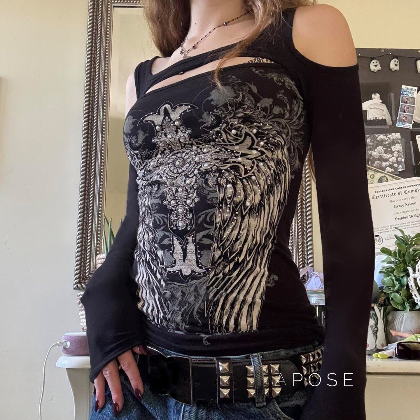 Tory Gothic Print Top [2C50PEIU]