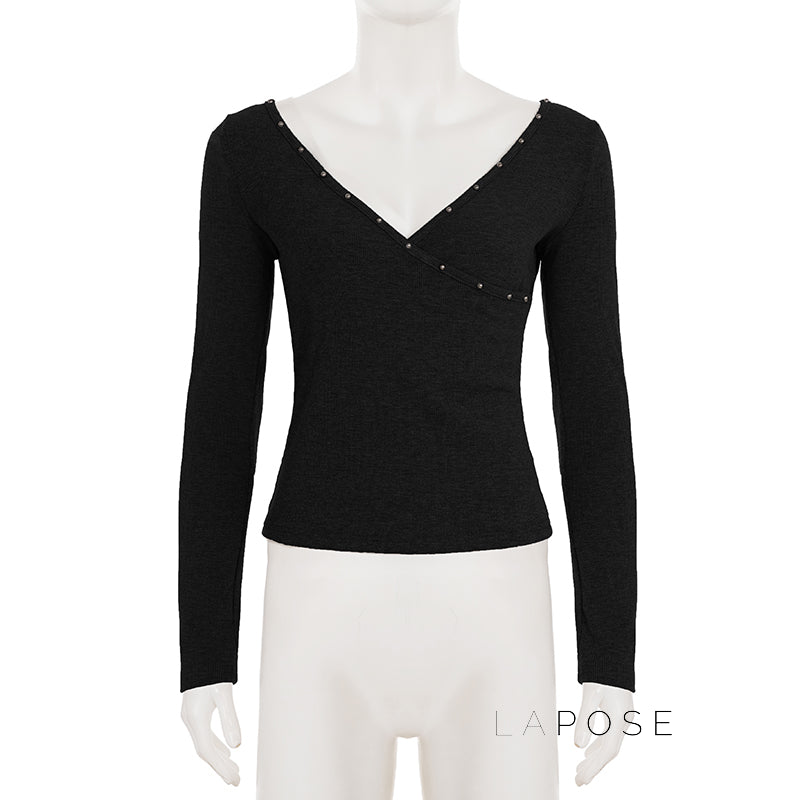 Trista Studded Patchwork Top [8WH4XFAW]