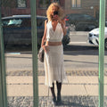 Tristan White Asymmetric Maxi Skirt [QPXJ4Z3Z]