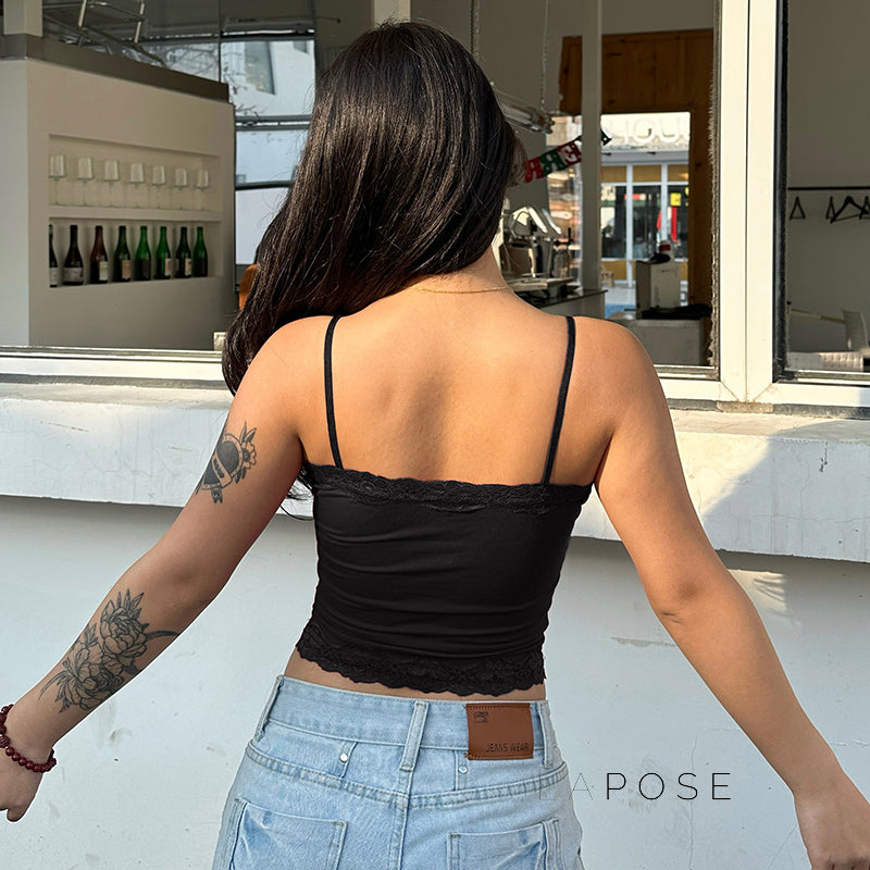 Tula Cropped Lace Cami Top [EC54YJQU]