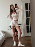 Two-Piece Short Set with Lace [VQJCW4R9]
