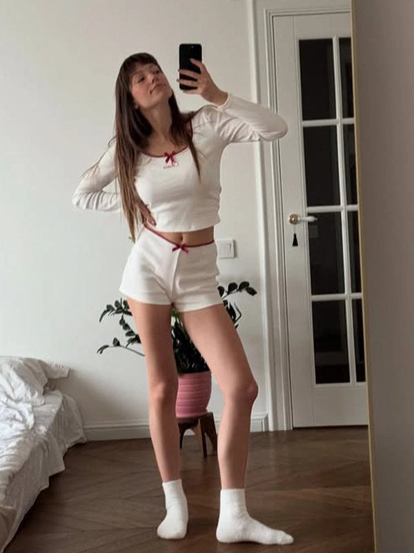 Two-Piece Short Set with Lace [VQJCW4R9]