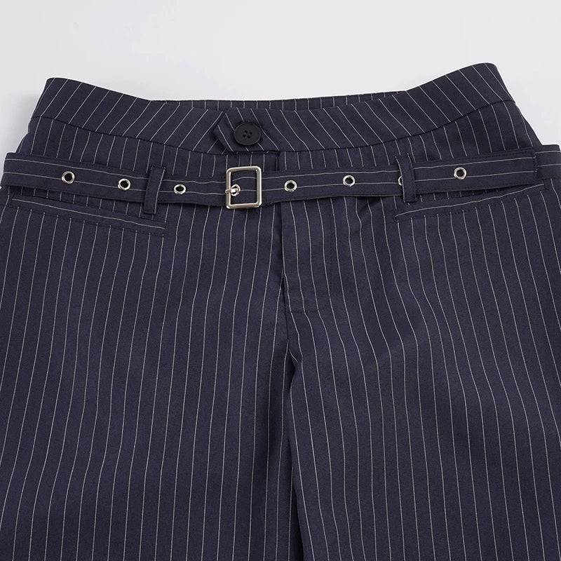 LaPose - Unknown Pinstripe Low Rise Trousers