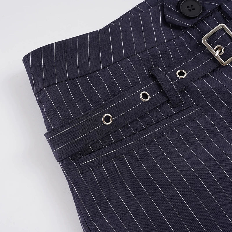 LaPose - Unknown Pinstripe Low Rise Trousers